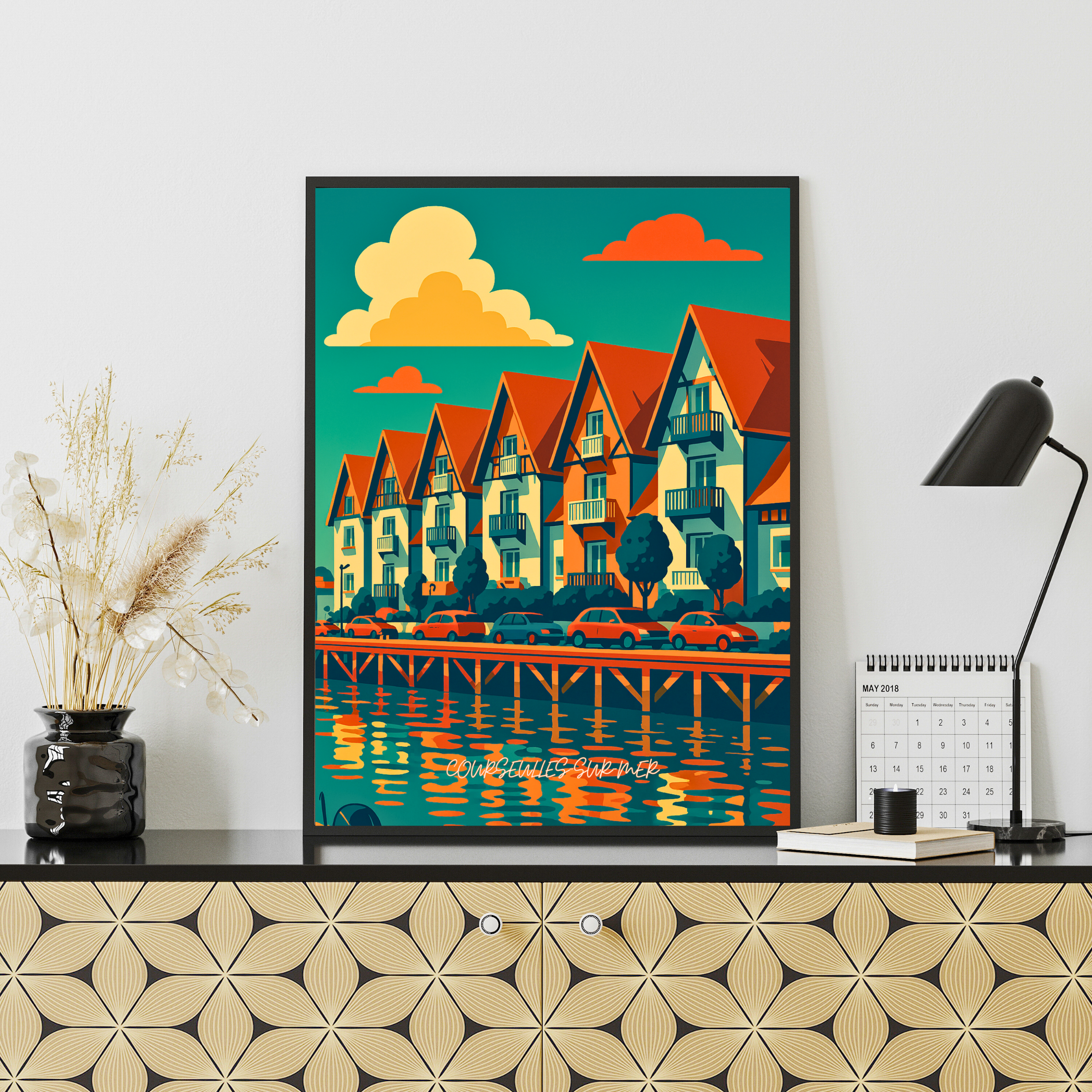 Affiche Courseulles – Plage, mémoire et horizon