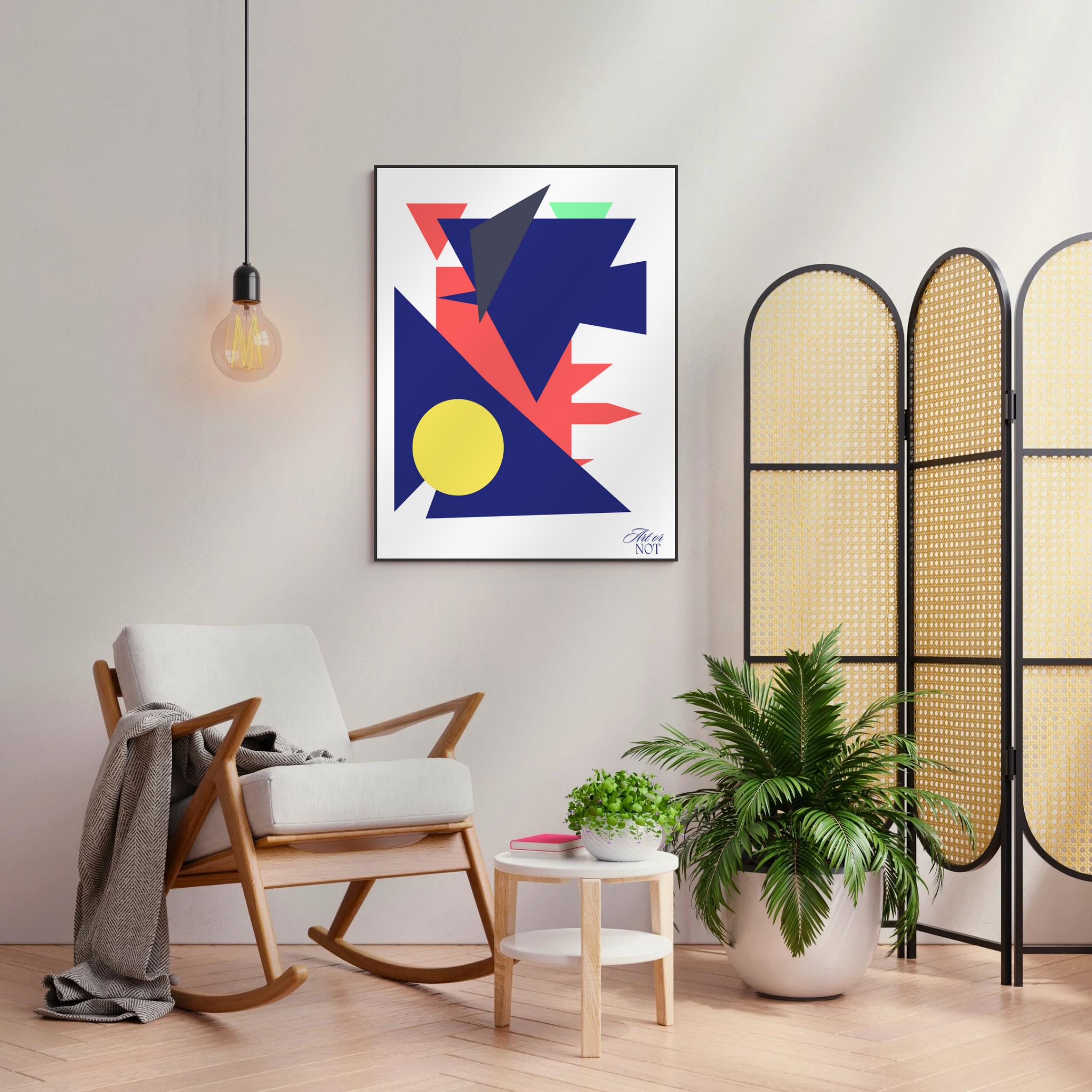 Affiche moderne "Danse géométrique"