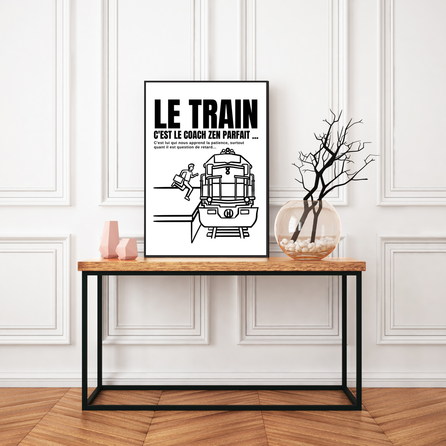 Affiche humour "Le train"