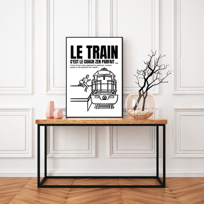 Affiche humour "Le train"