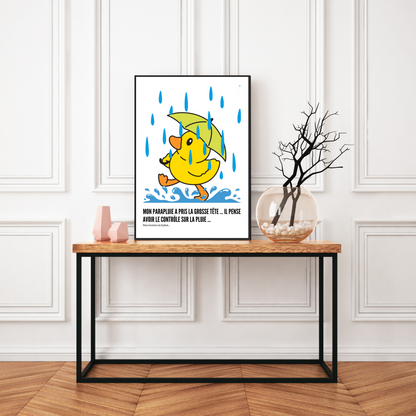 Affiche humour "Parapluie"