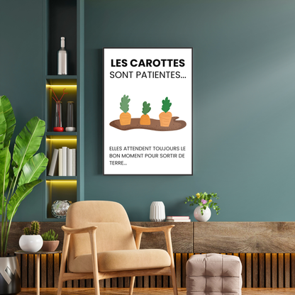 Affiche humour "Les carottes"