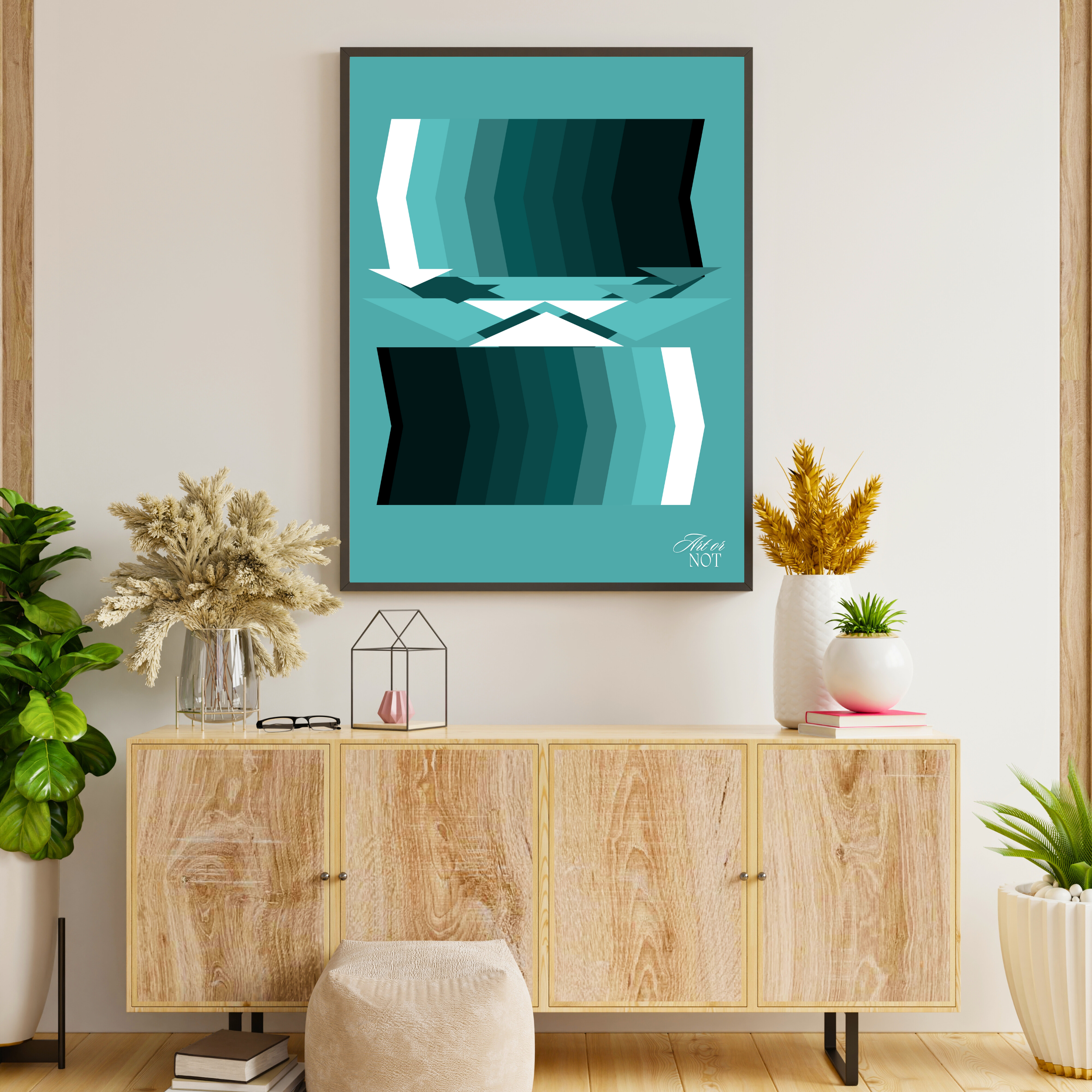 Affiche "Vague abstraite"