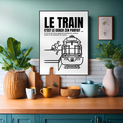 Affiche humour "Le train"