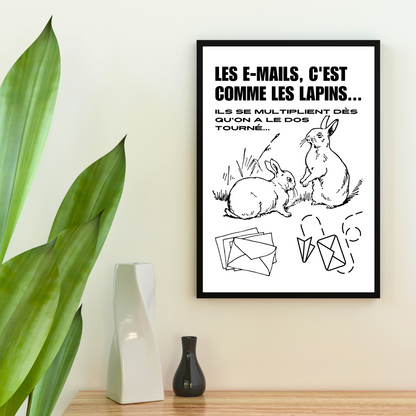 Affiche humour "E-mails"