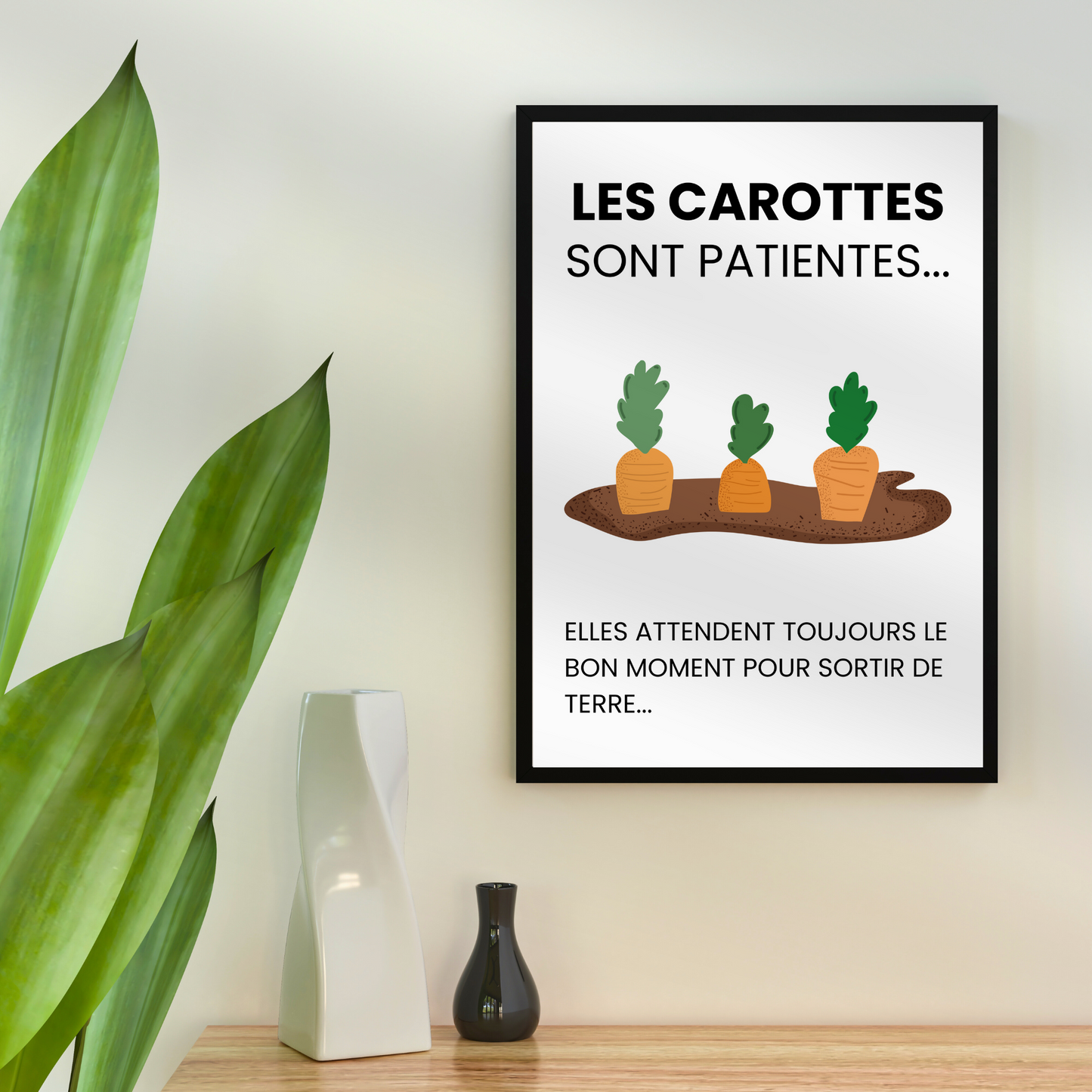 Affiche humour "Les carottes"