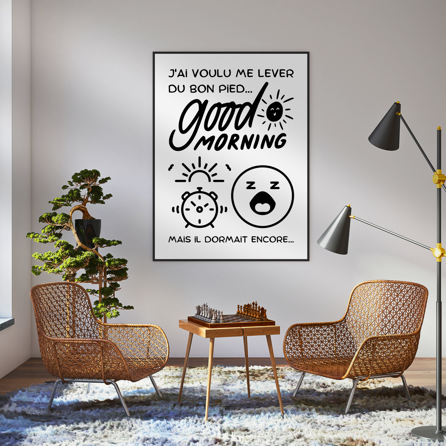 Affiche humour "Good morning"