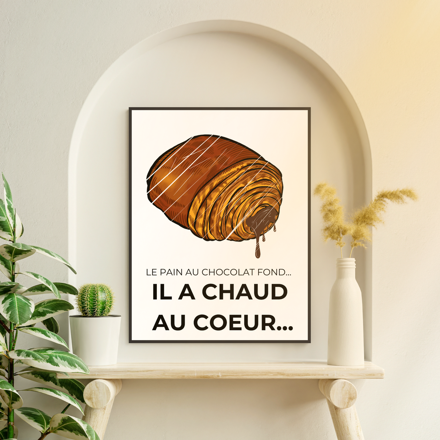 Affiche humour "Pain au chocolat"