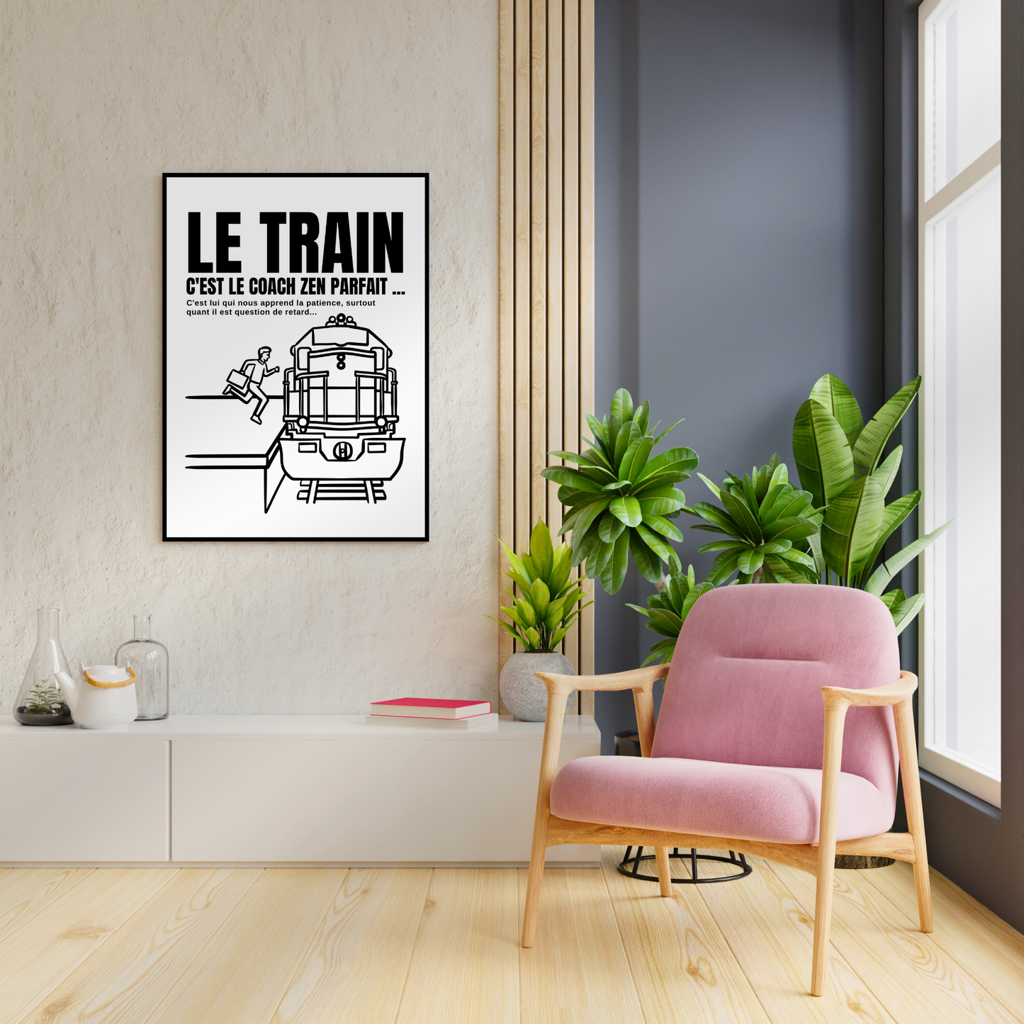 Affiche humour "Le train"