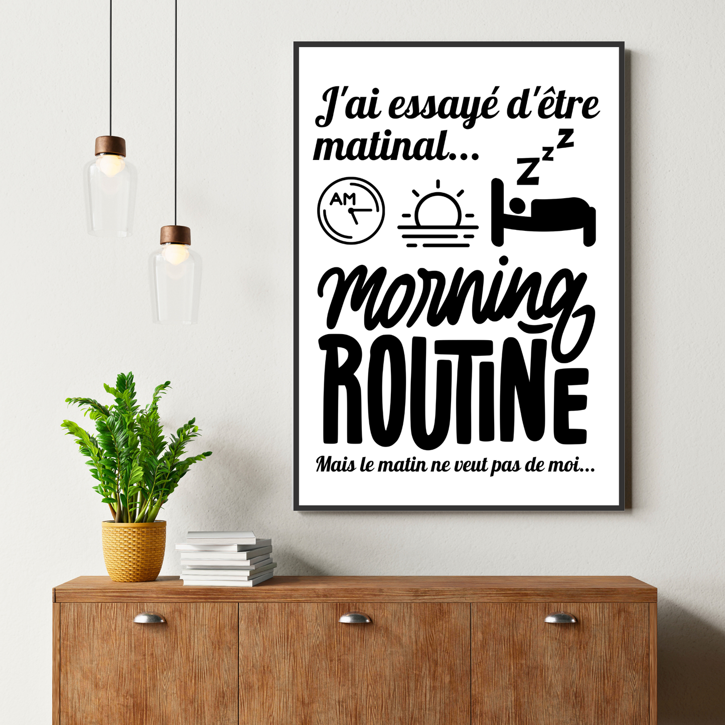 Affiche humour "Matinal"