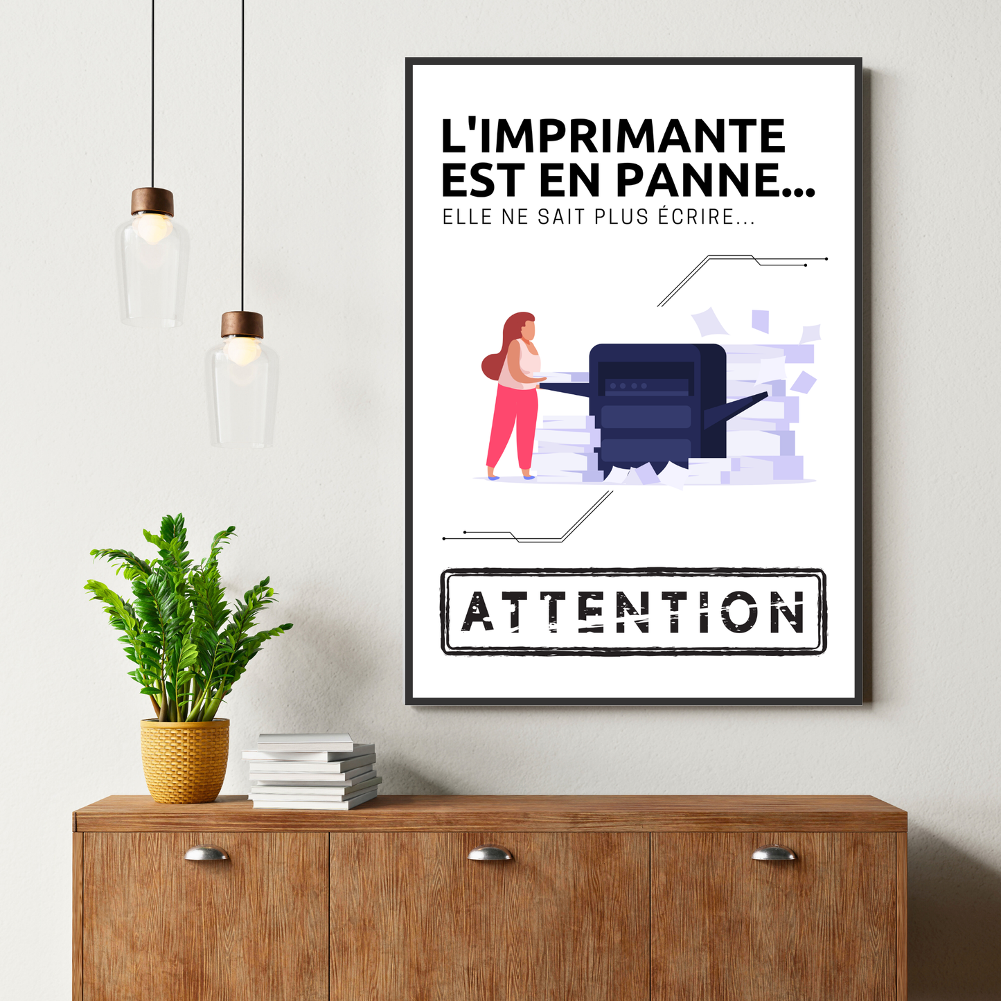 Affiche humour "En panne"