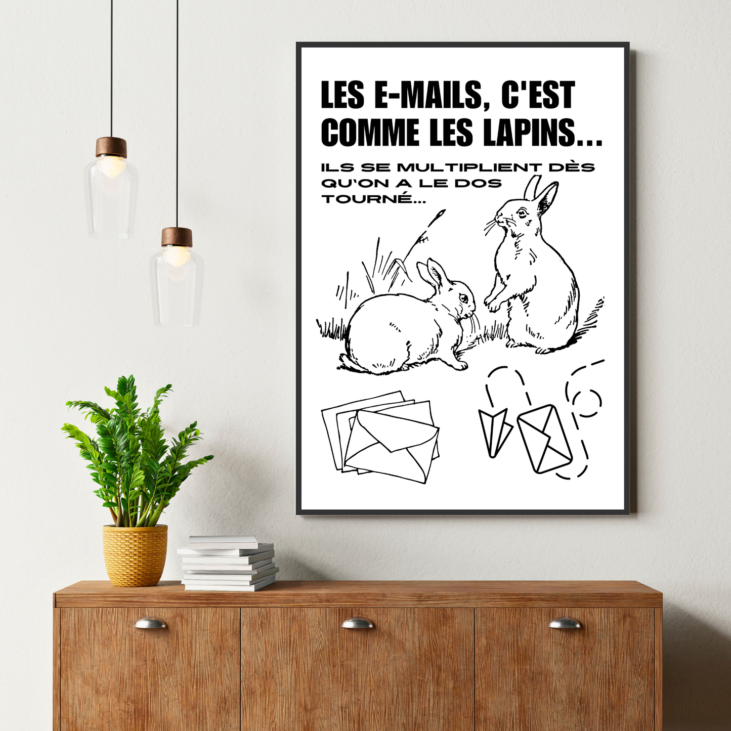 Affiche humour "E-mails"