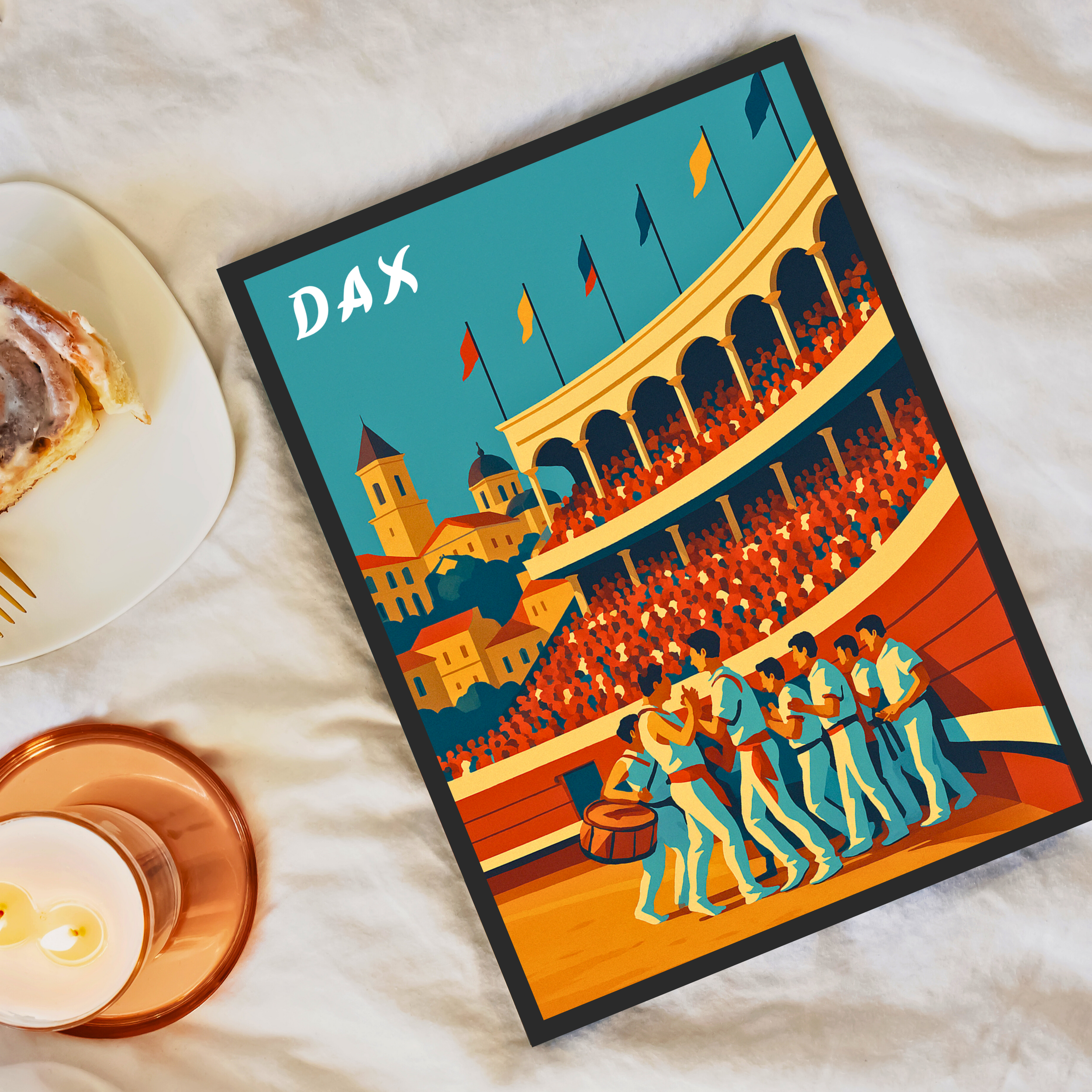 Affiche Dax – Thermes, feria et esprit landais