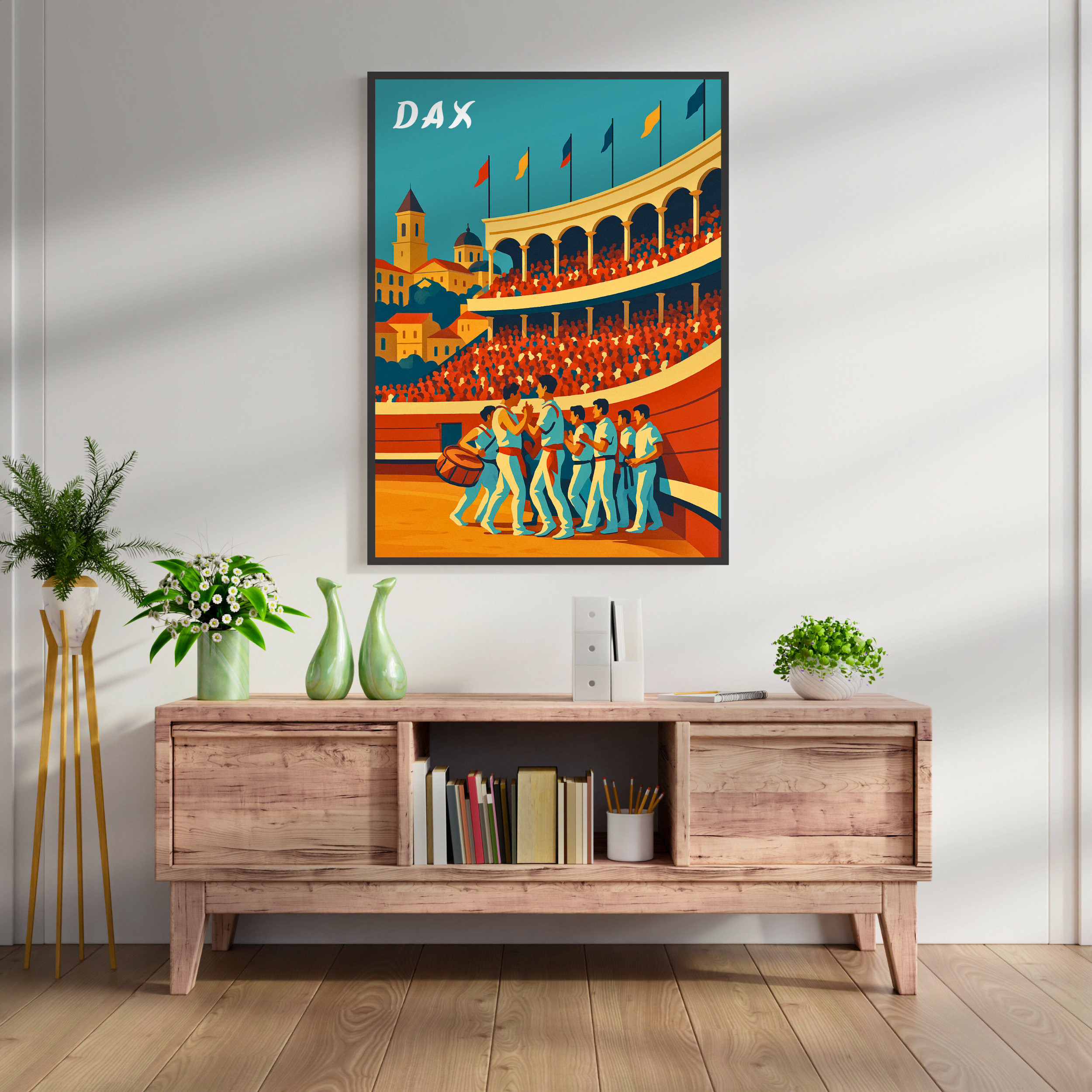 Affiche Dax – Thermes, feria et esprit landais