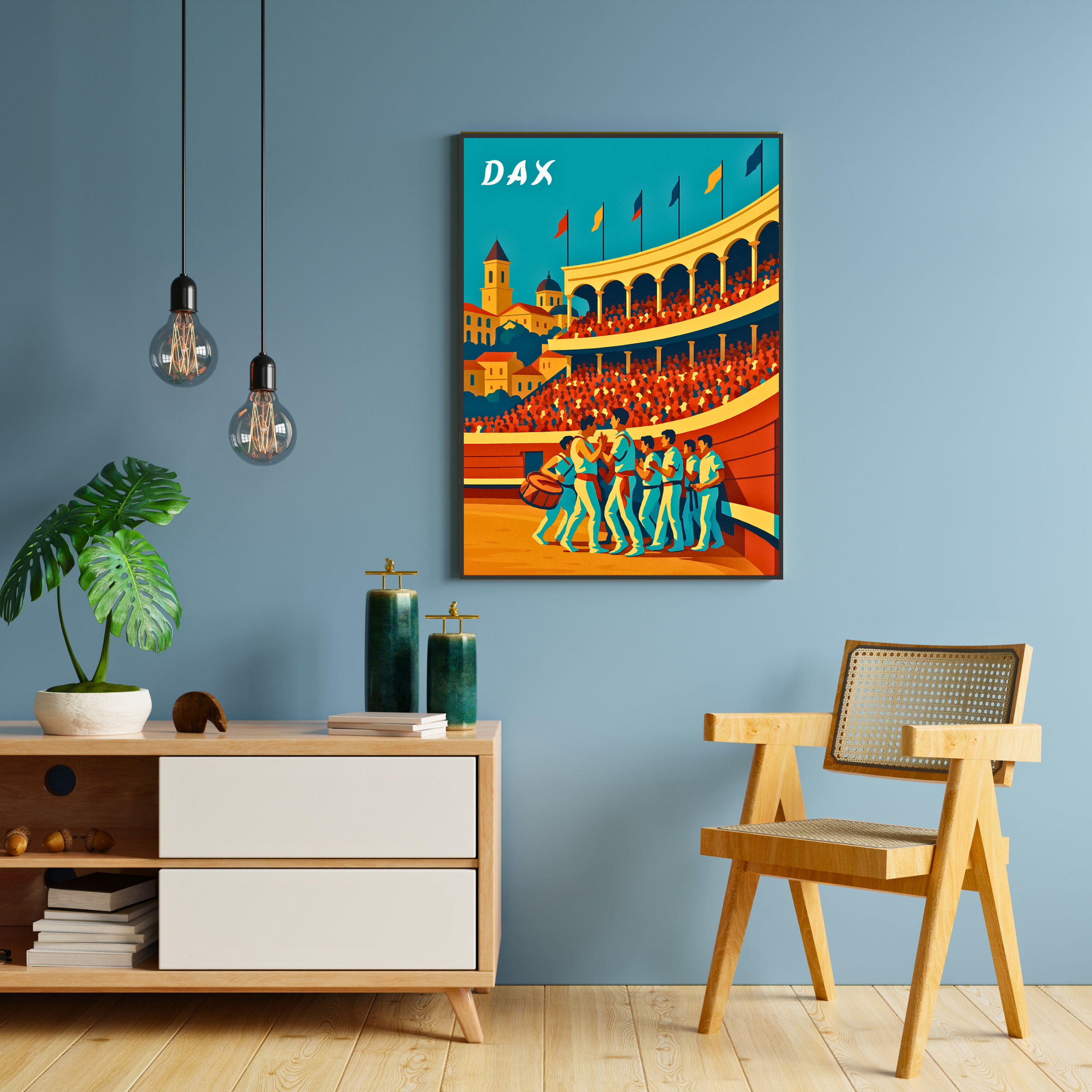 Affiche Dax – Thermes, feria et esprit landais