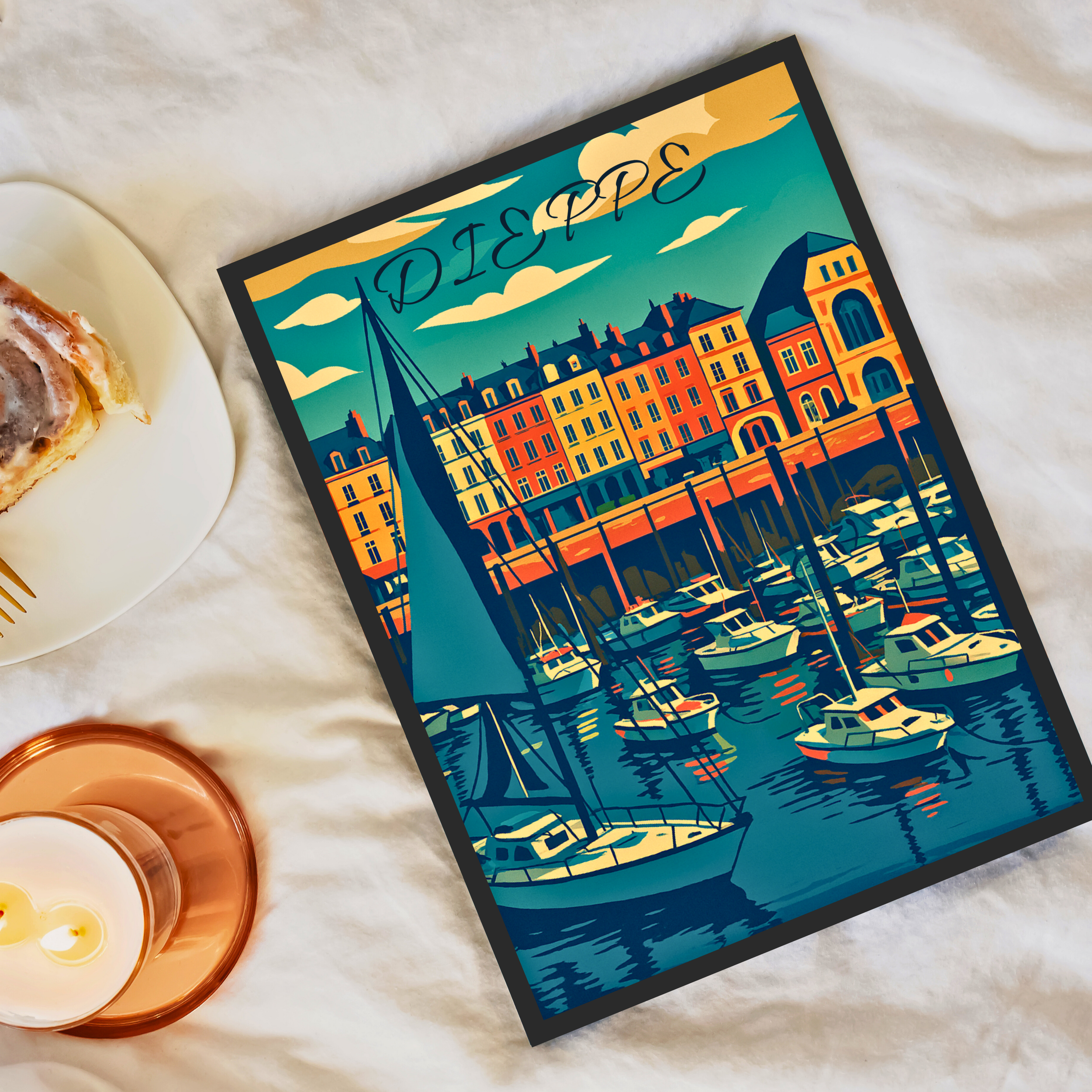 Affiche Dieppe – Esprit marin et falaises normandes