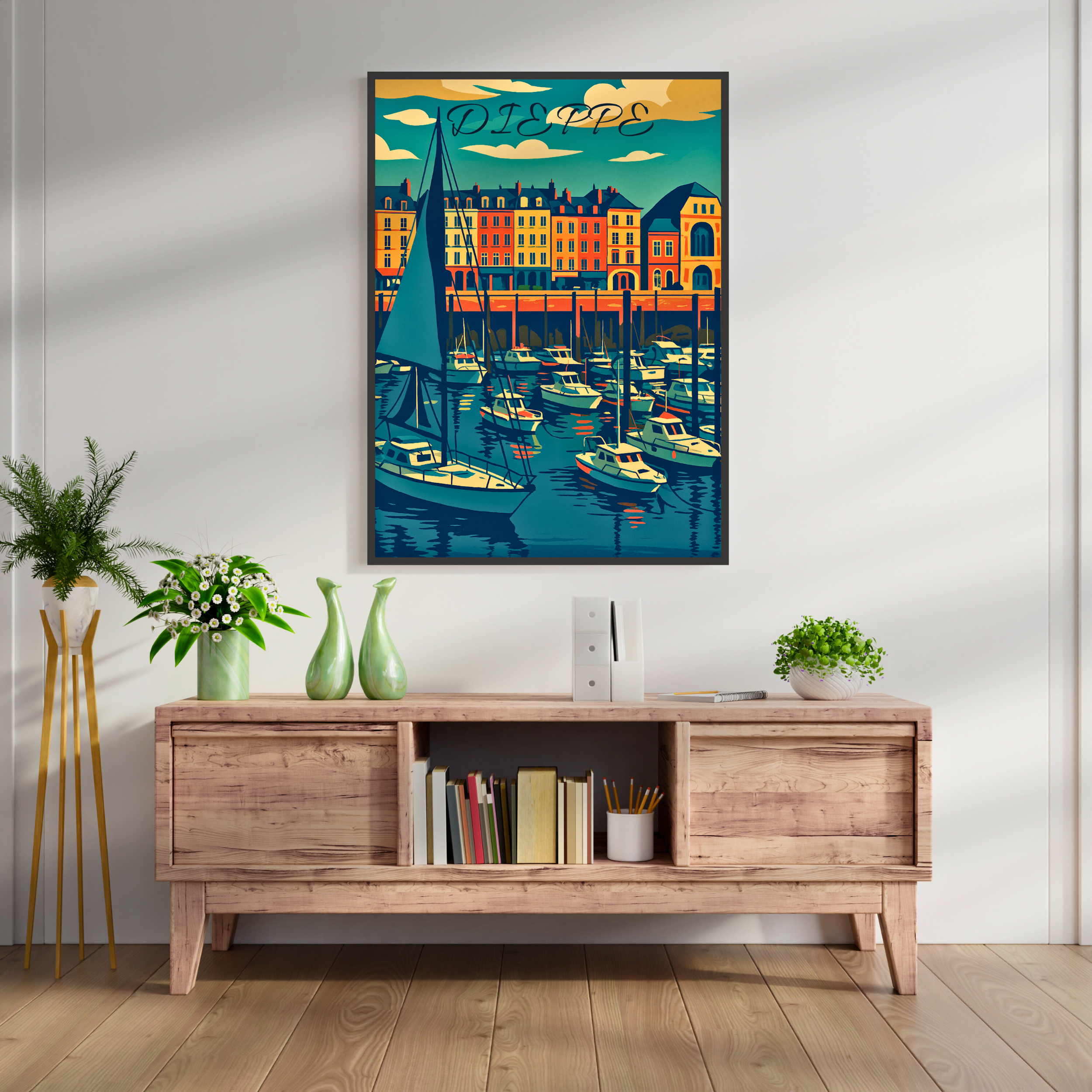 Affiche Dieppe – Esprit marin et falaises normandes