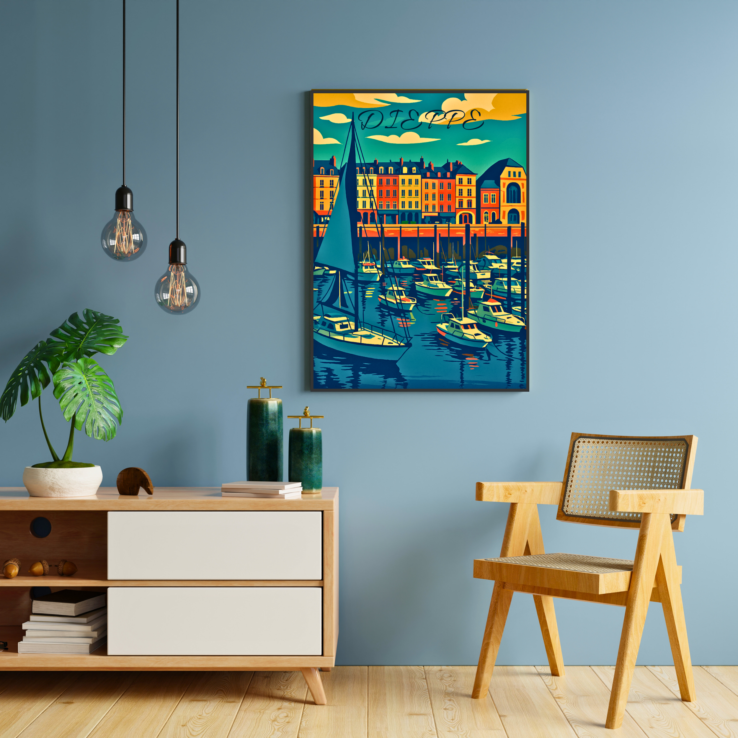 Affiche Dieppe – Esprit marin et falaises normandes