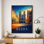Affiche Dijon – Poster déco ville au style moderne