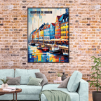 Affiche "Quartier de Nihavn - Copenhague"