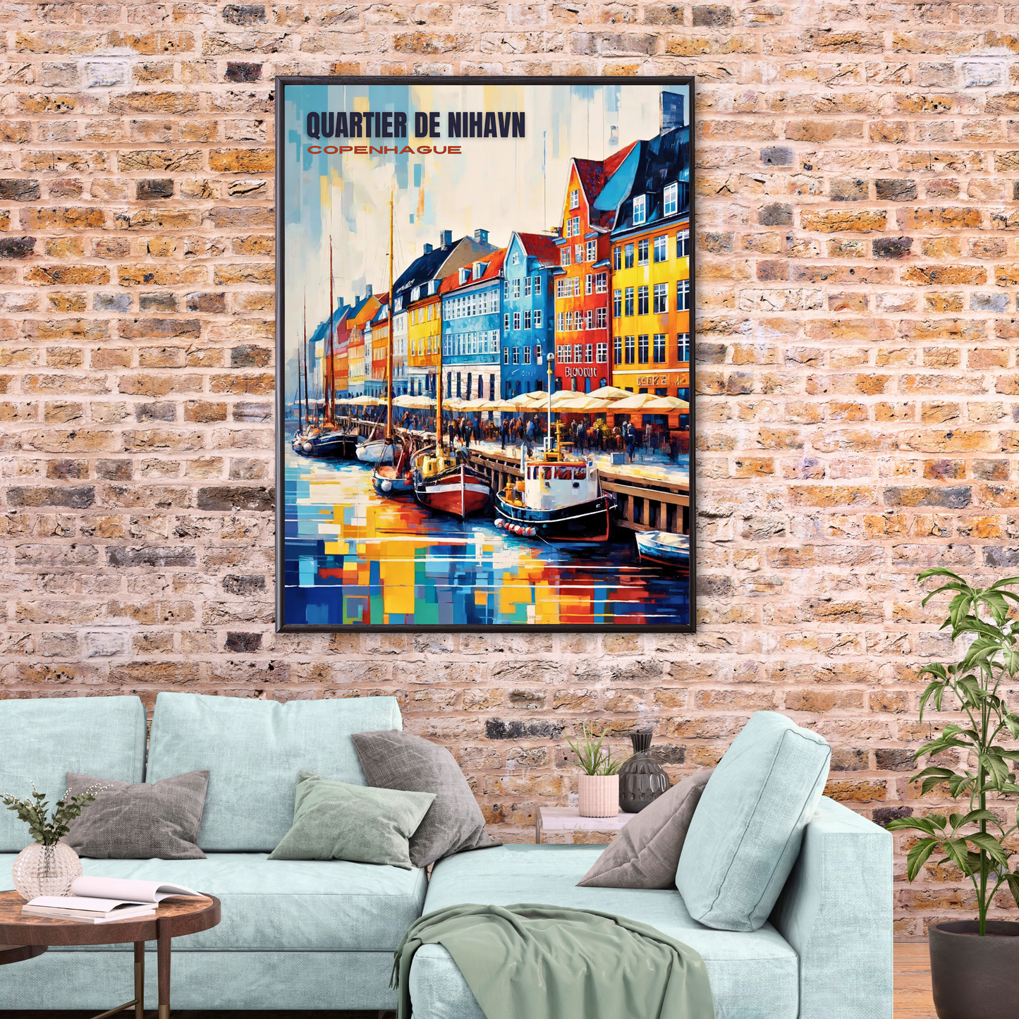 Affiche "Quartier de Nihavn - Copenhague"