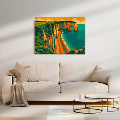 Affiche Étretat – Falaises mythiques et grand air