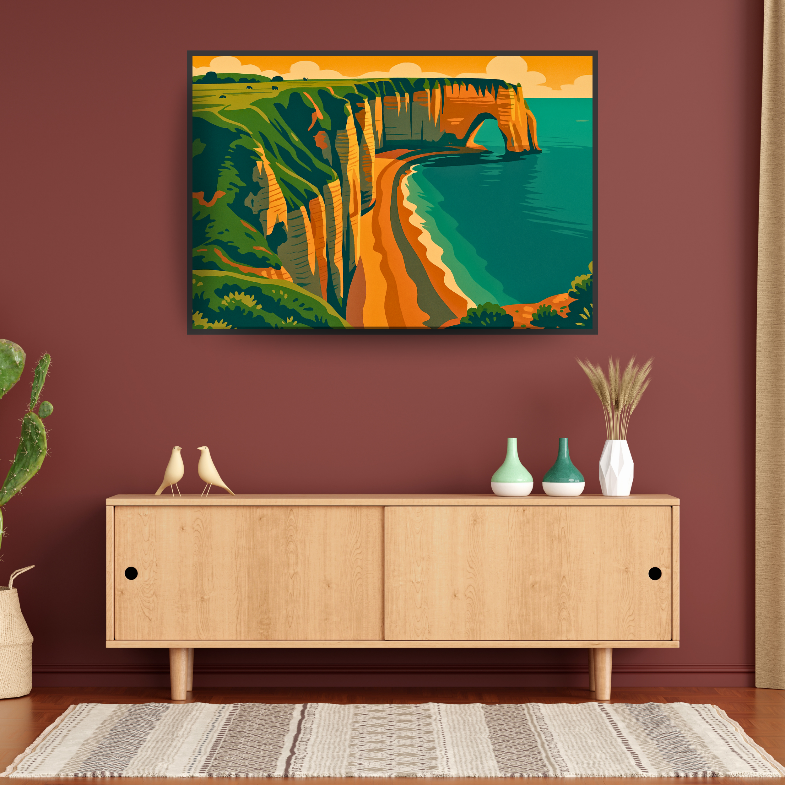 Affiche Étretat – Falaises mythiques et grand air