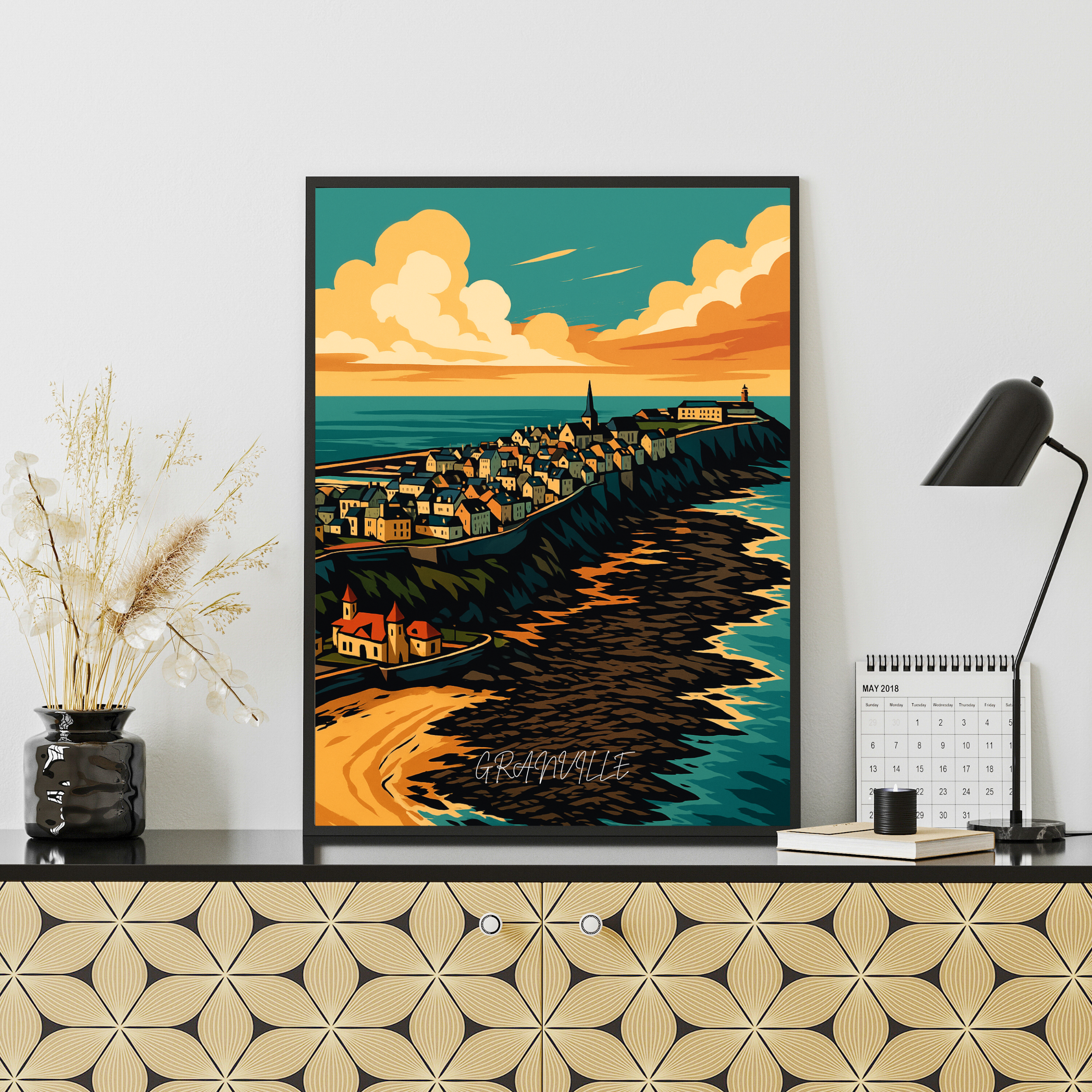 Affiche Granville – Remparts, ports et grand large