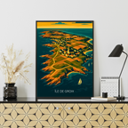 Affiche île de Groix – Trésor breton à encadrer