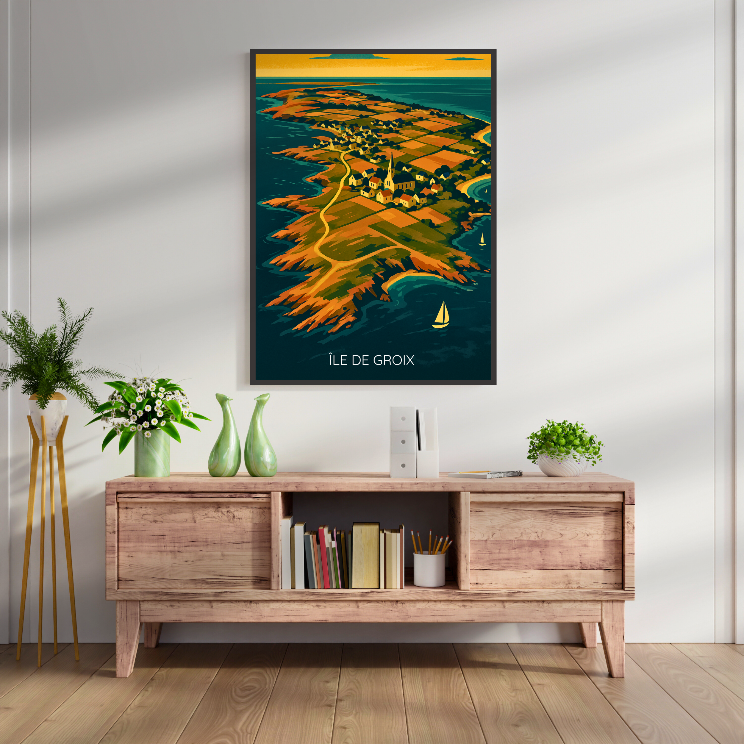 Affiche île de Groix – Trésor breton à encadrer