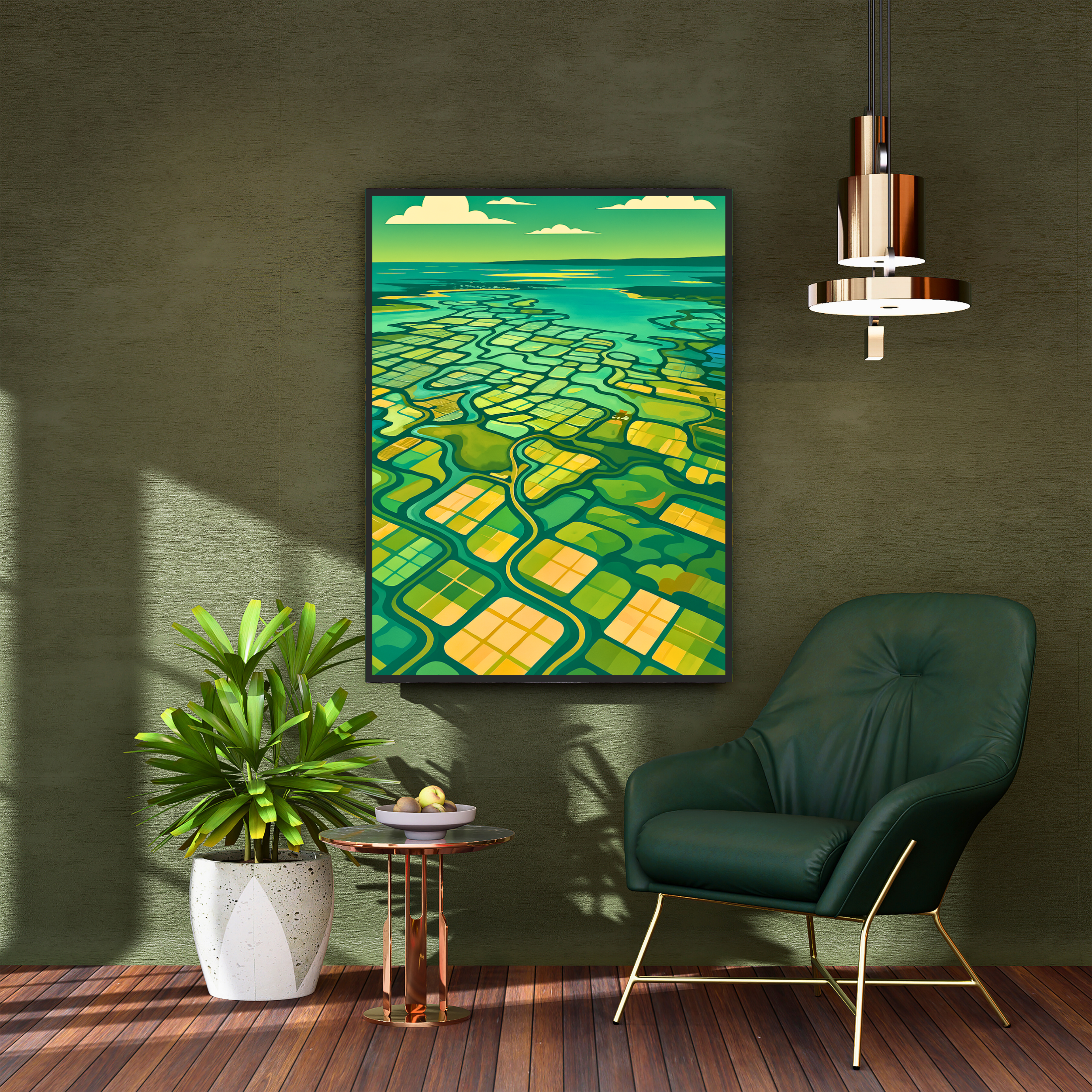 Affiche Guérande – Remparts et or blanc