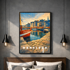 Affiche Honfleur – Poster déco ville au style moderne