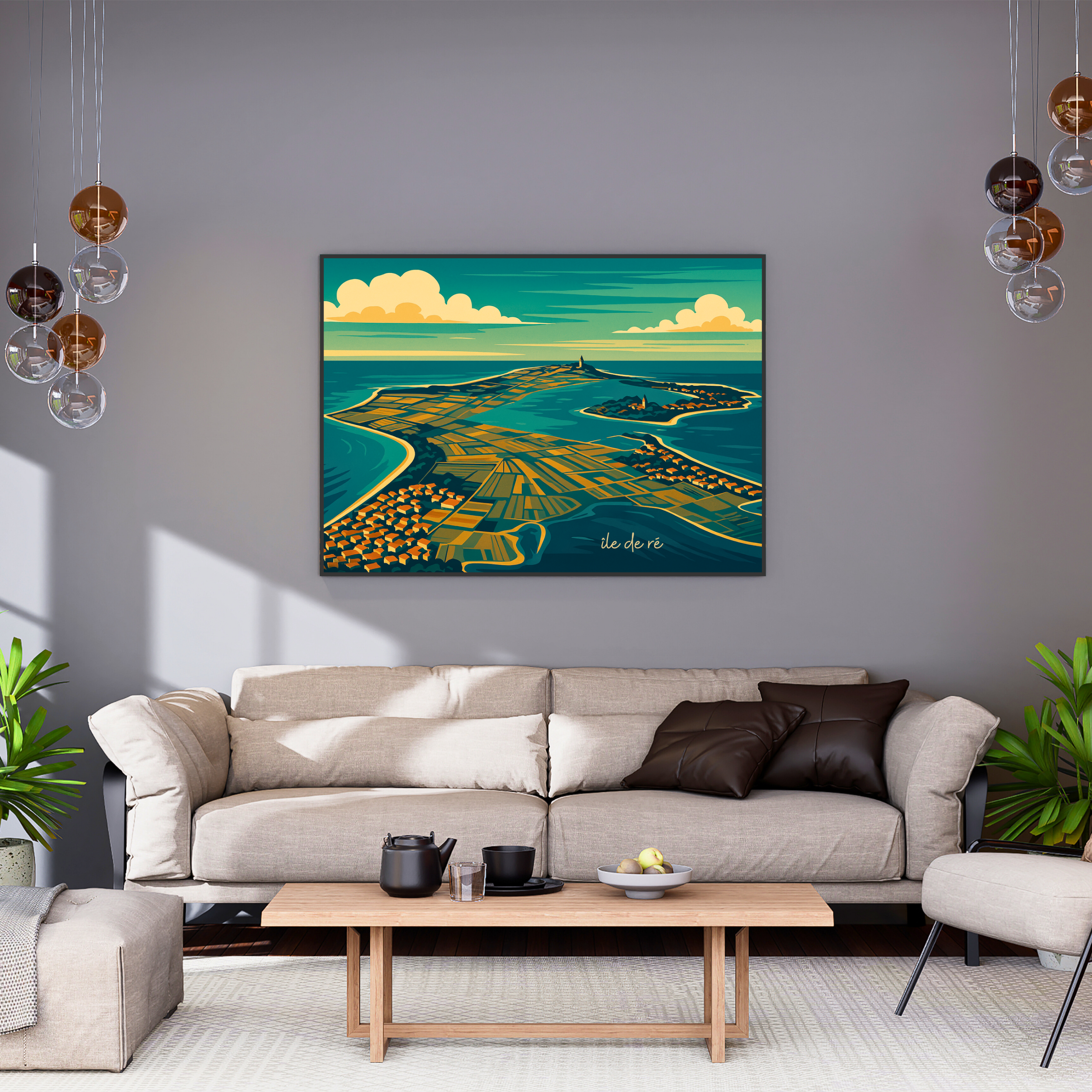 Affiche île de Ré – Esprit bohème et grand air