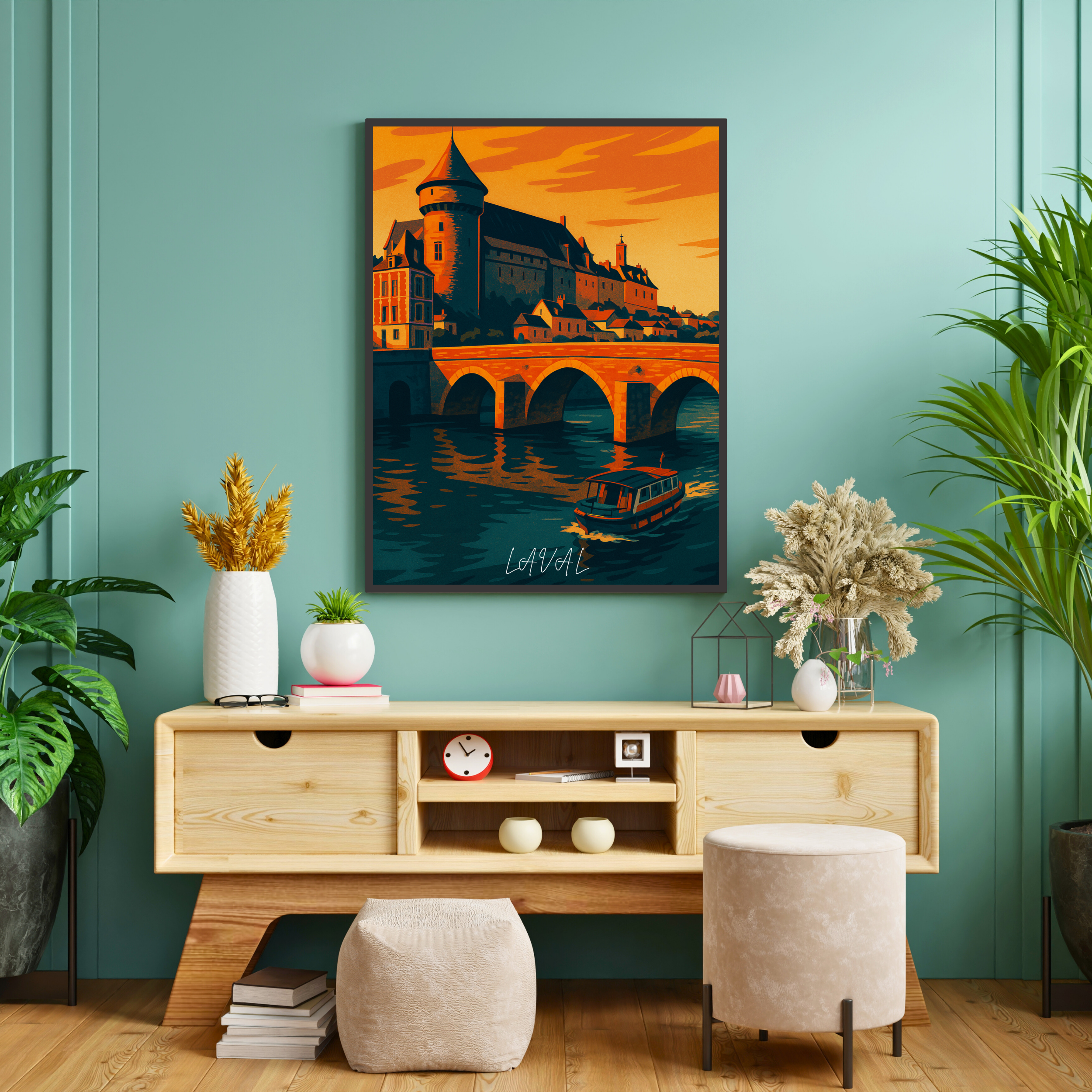 Affiche Laval – Patrimoine et reflets enchantés