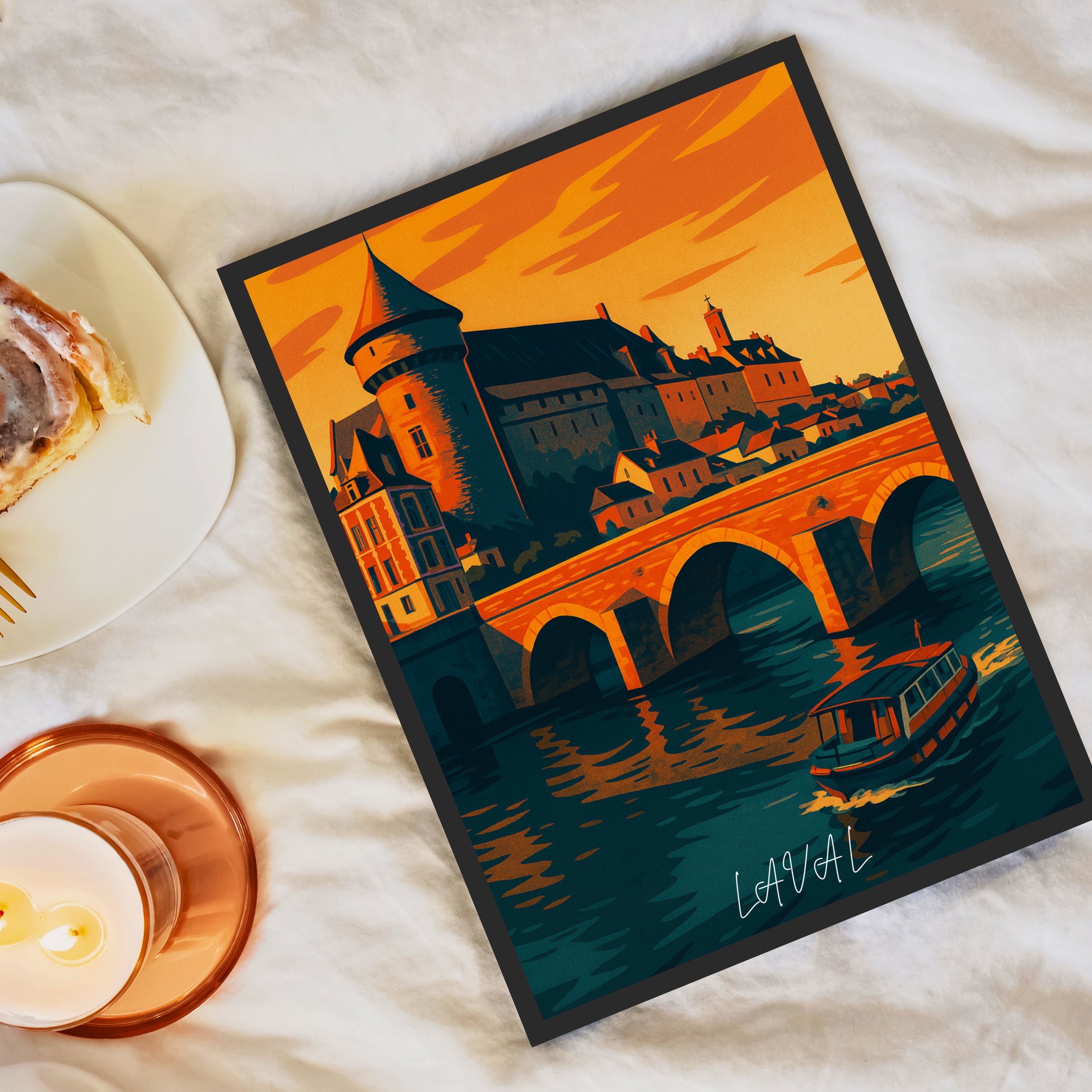 Affiche Laval – Patrimoine et reflets enchantés