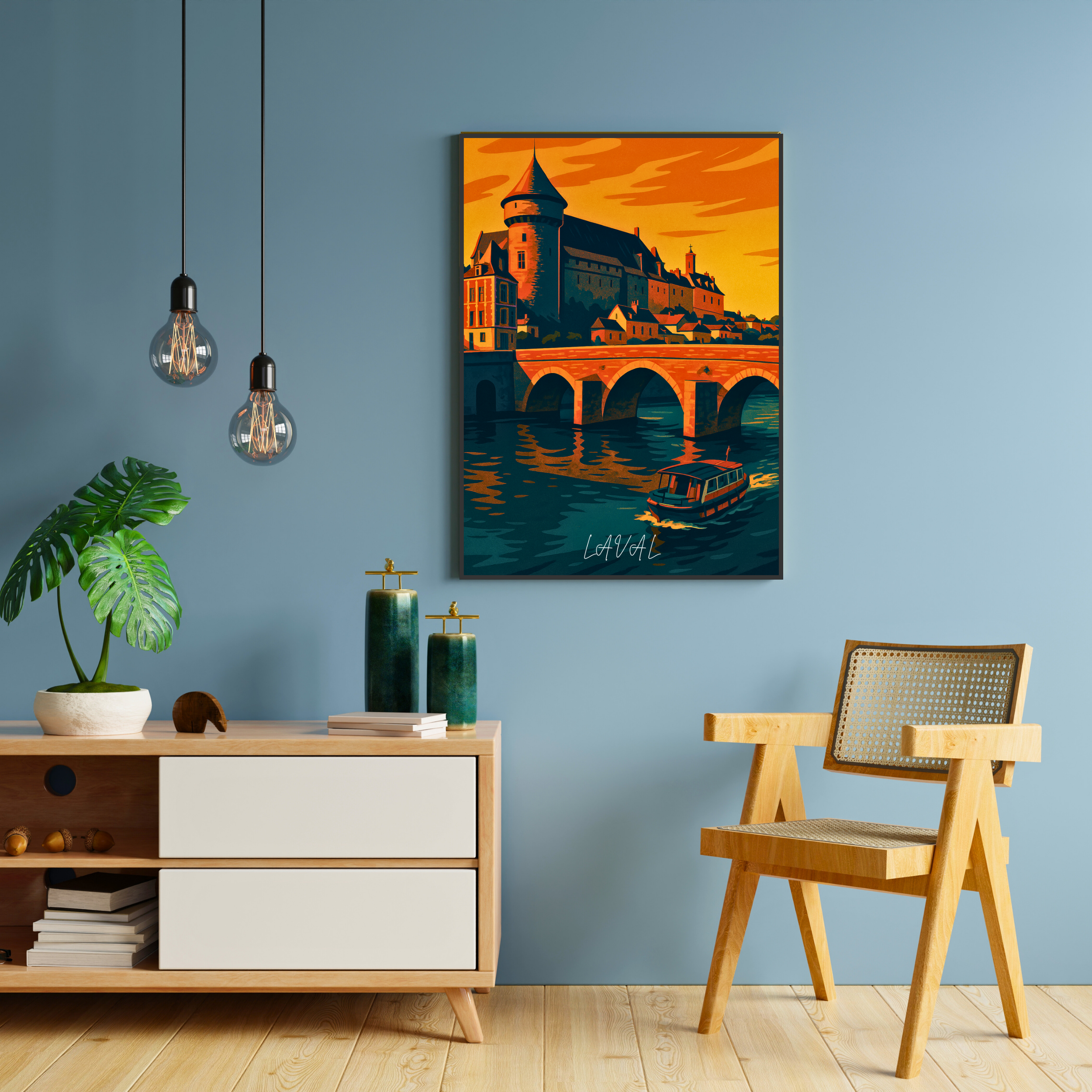 Affiche Laval – Patrimoine et reflets enchantés