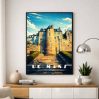 Affiche Le Mans – Poster déco ville au style moderne