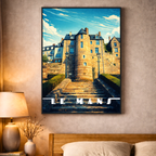 Affiche Le Mans – Poster déco ville au style moderne