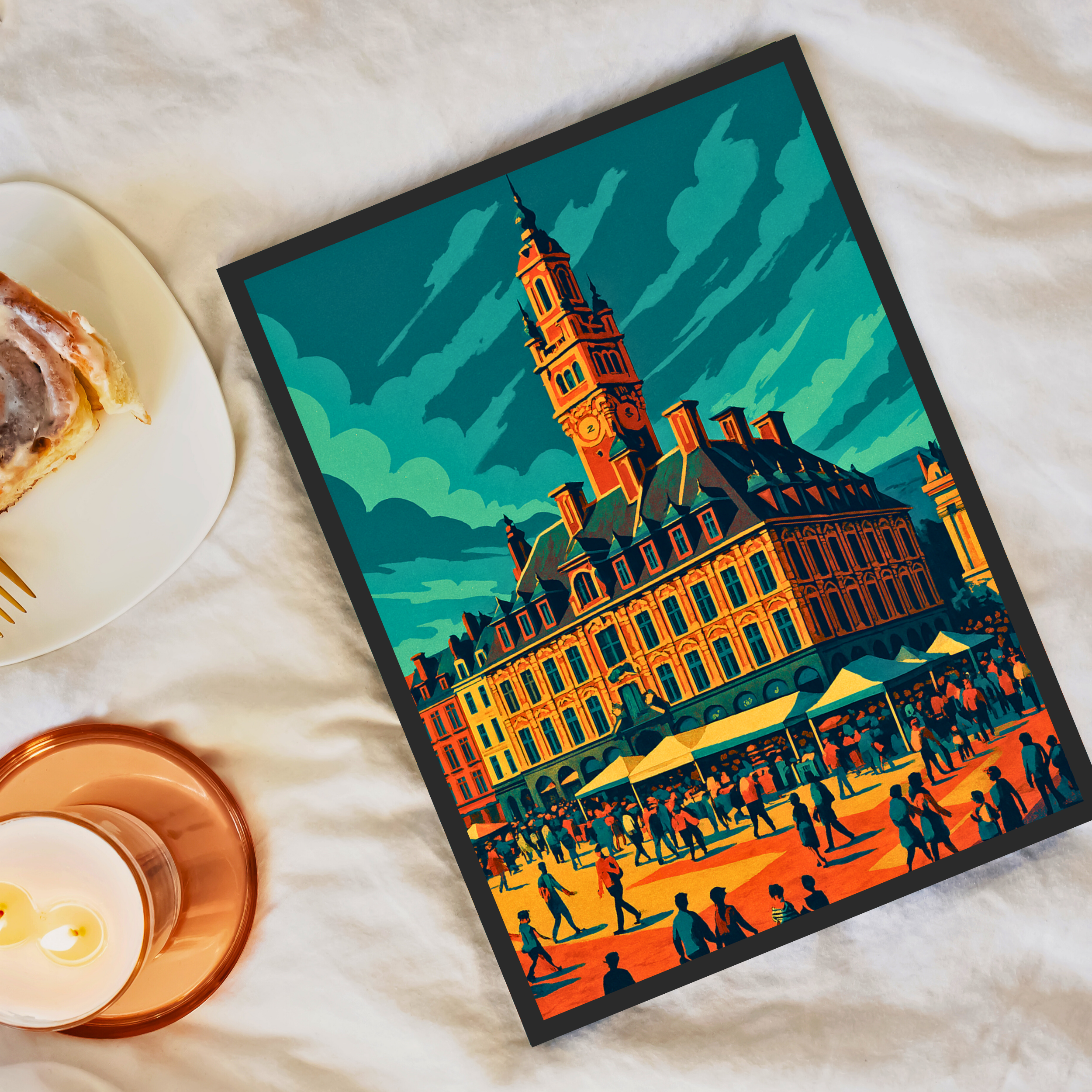 Affiche Lille – Couleurs, briques et bonne humeur