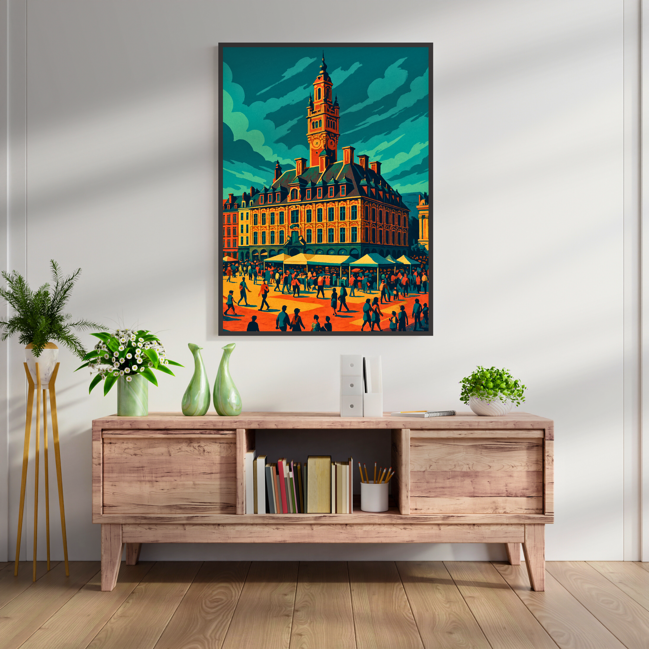 Affiche Lille – Couleurs, briques et bonne humeur