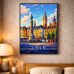 Affiche Lille – Poster déco ville au style moderne