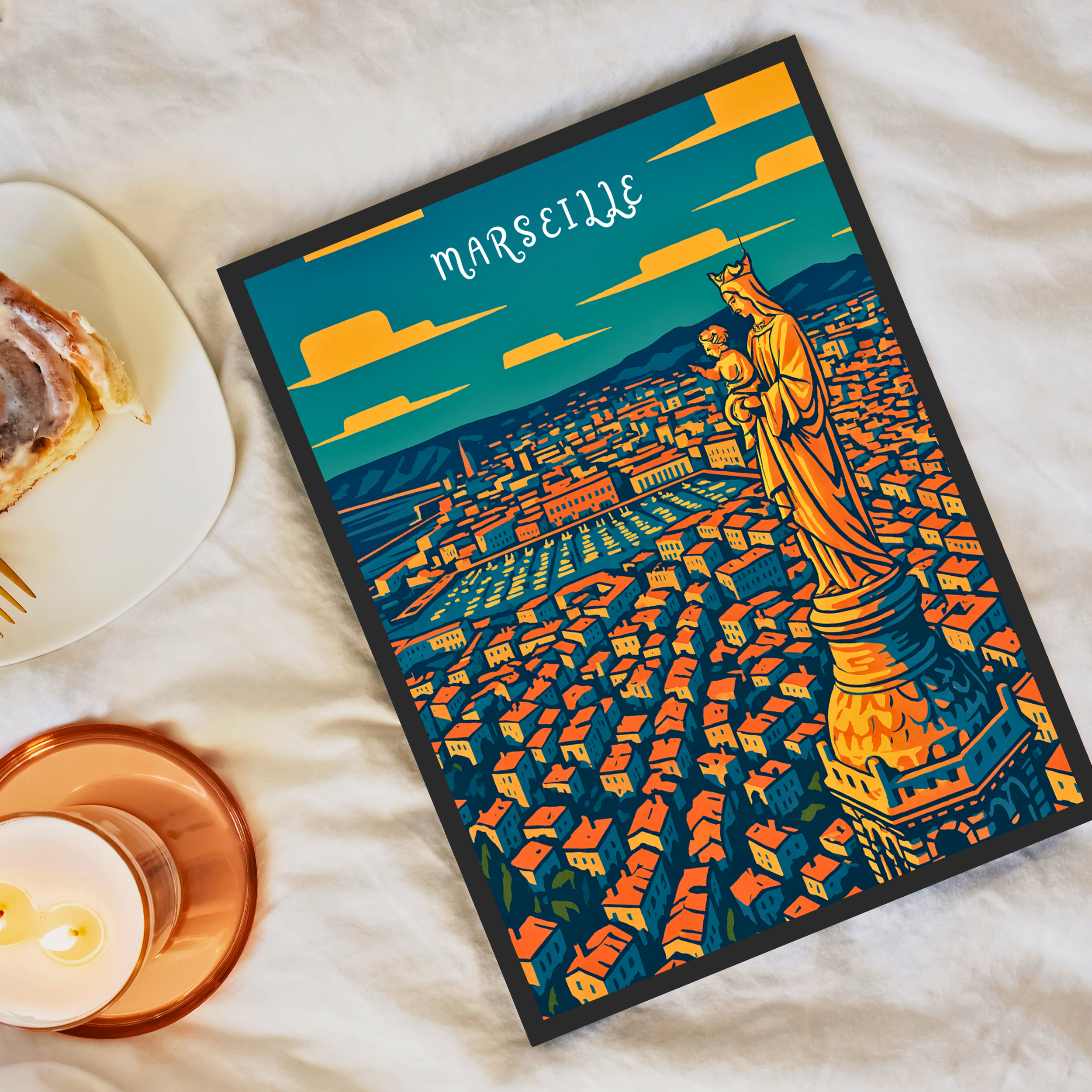 Affiche Marseille – Vieux-Port et accent du Sud