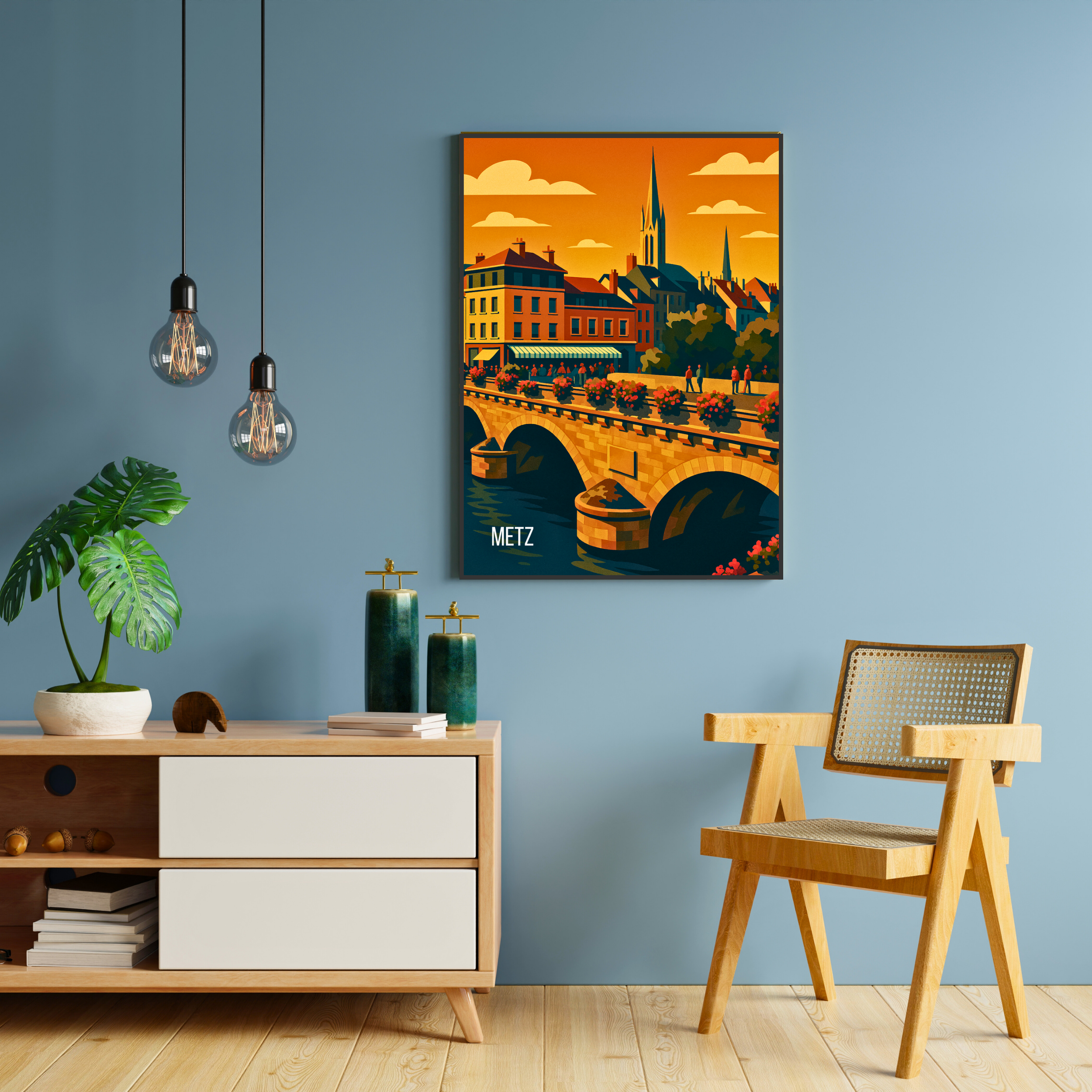 Affiche Metz – Lumière, histoire et nature