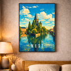 Affiche Metz – Poster déco ville au style moderne