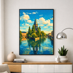 Affiche Metz – Poster déco ville au style moderne