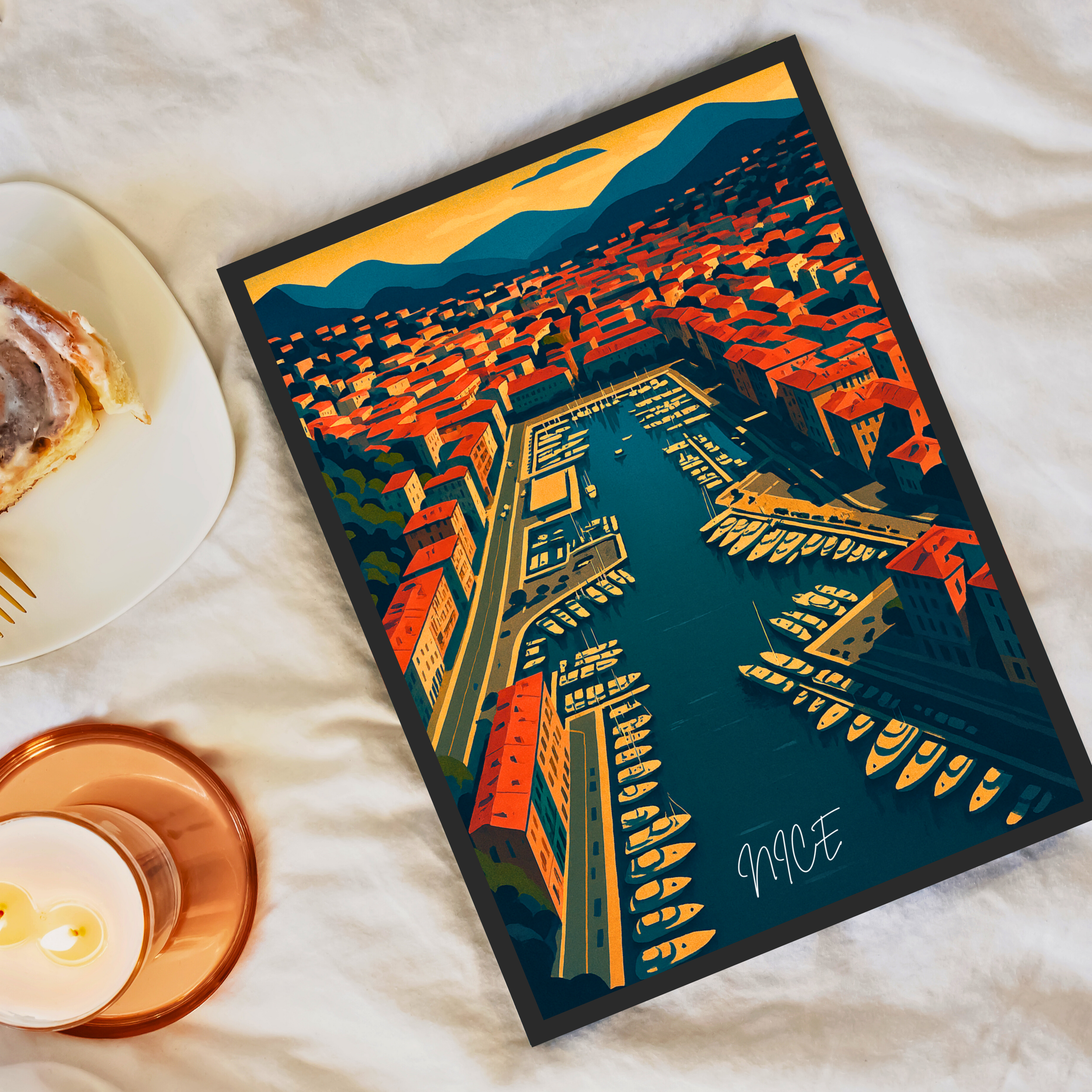 Affiche Nice – Promenade, soleil et Méditerranée