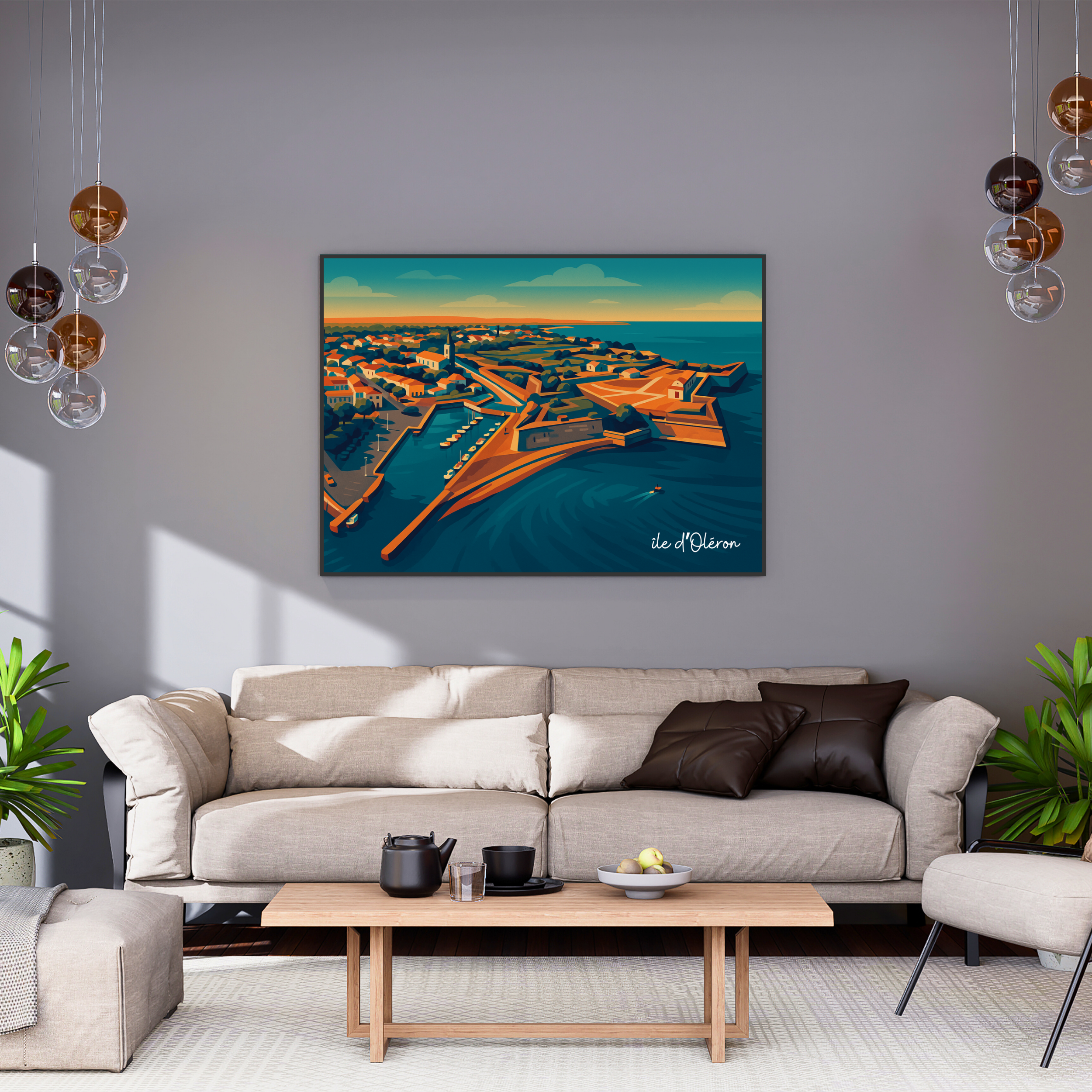 Affiche île d’Oléron – Nature, océan et couleurs