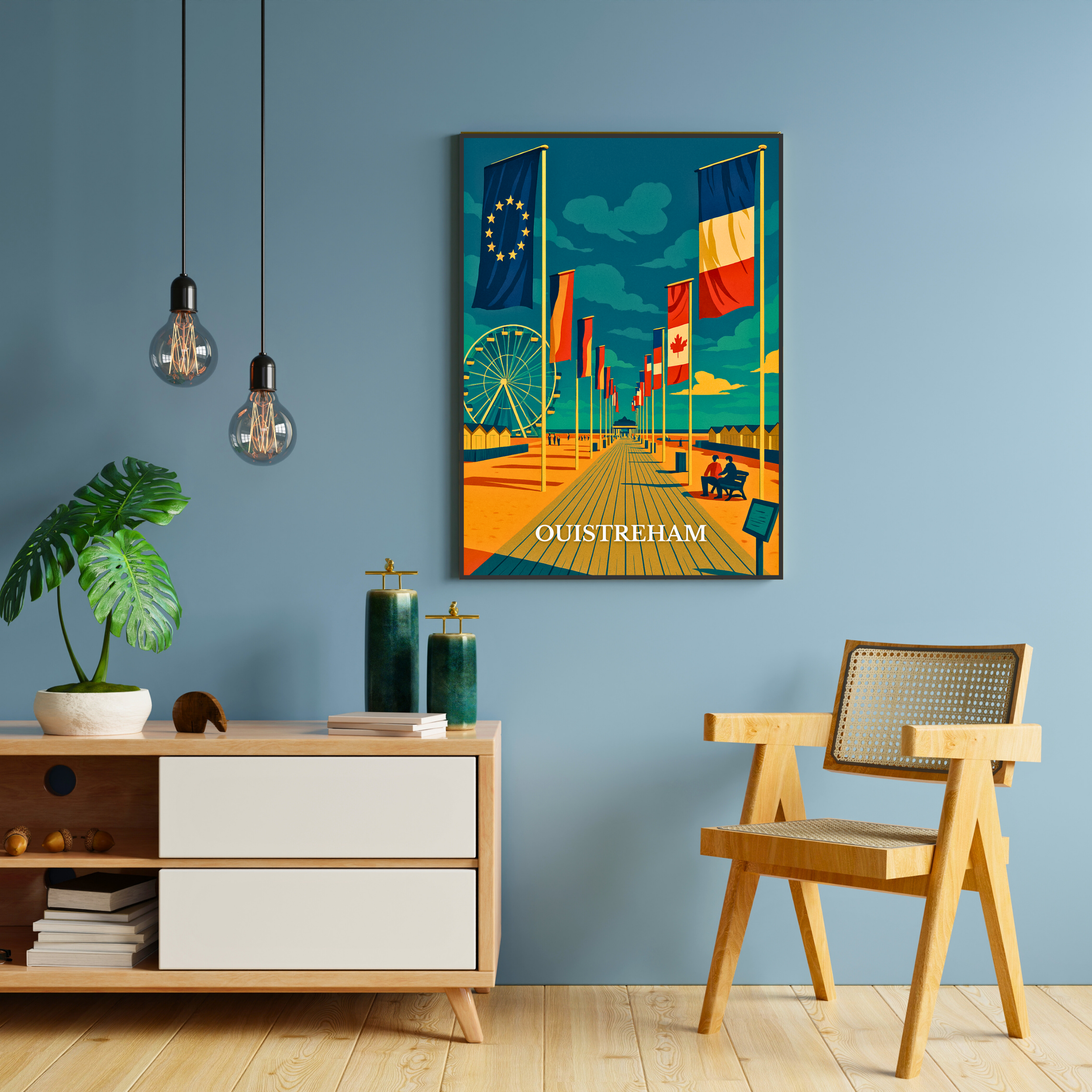 Affiche Ouistreham – Plage, histoire et grand air