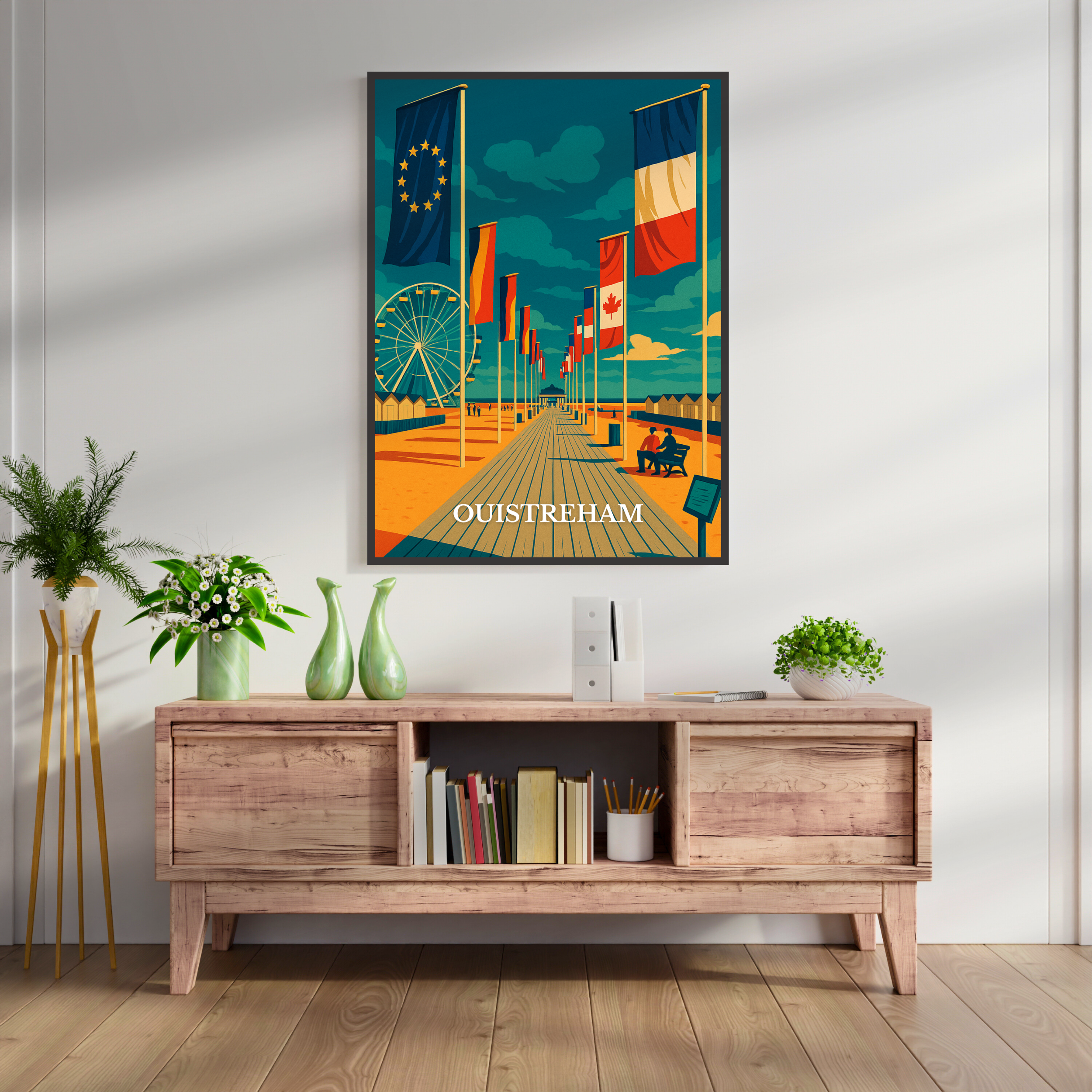 Affiche Ouistreham – Plage, histoire et grand air