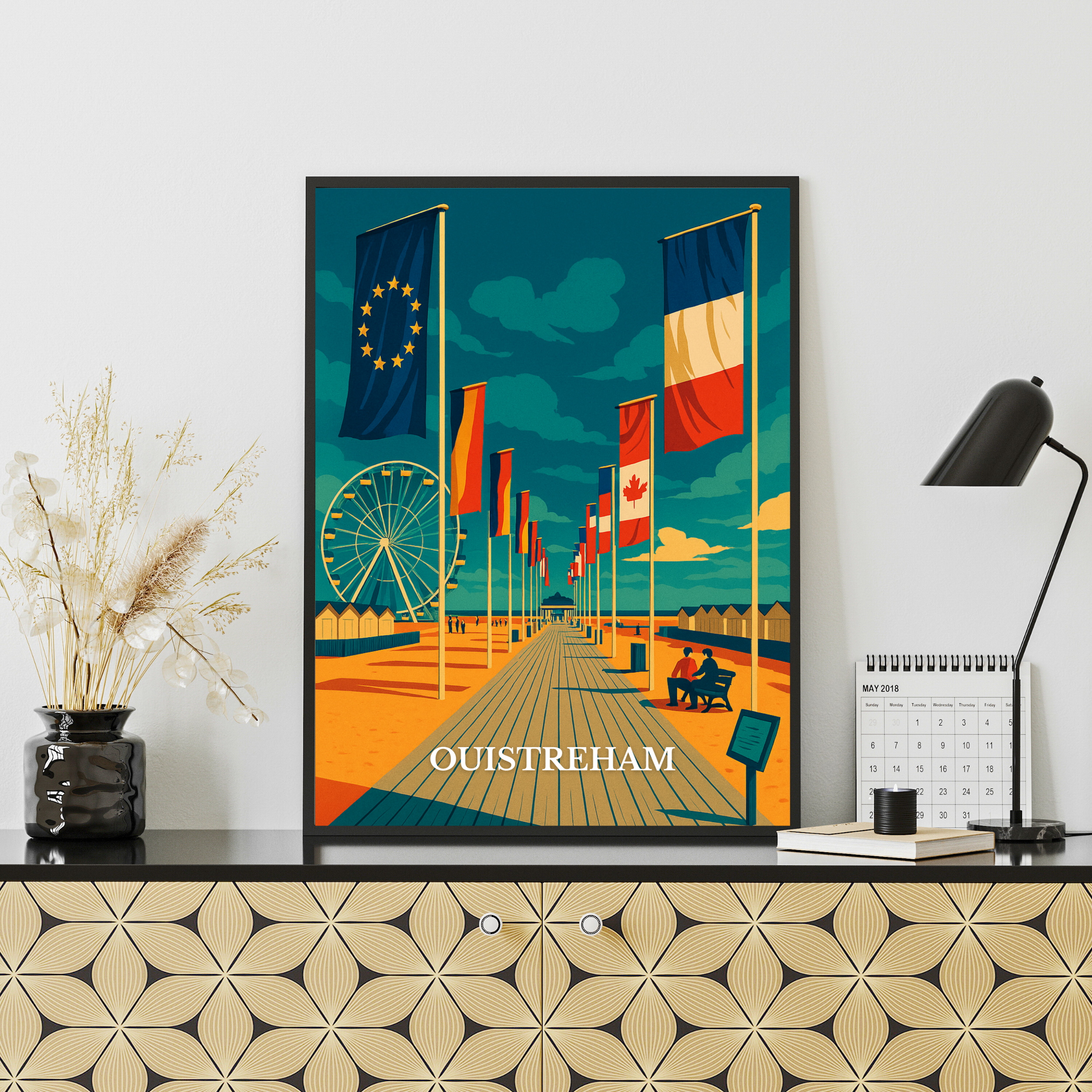 Affiche Ouistreham – Plage, histoire et grand air